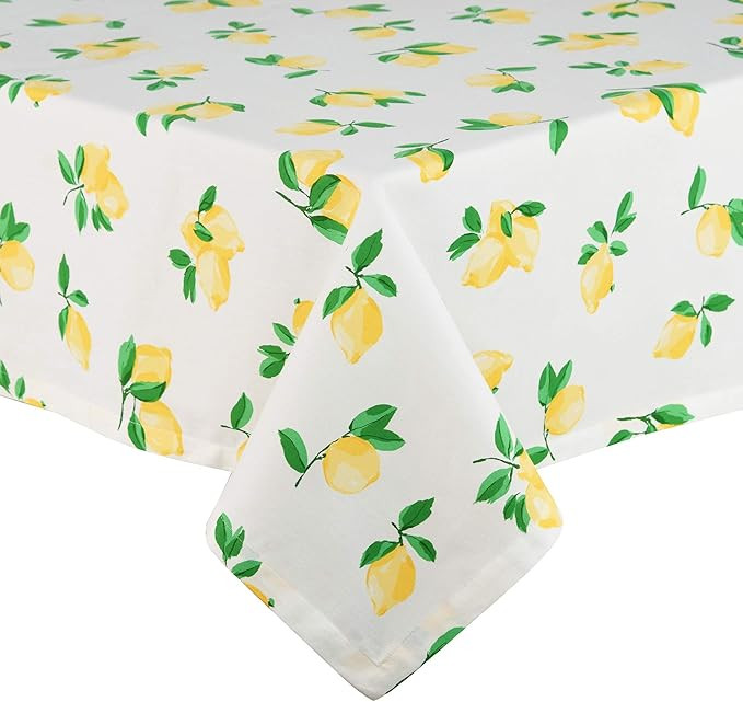 Kate Spade New York Make Lemonade Cotton Tablecloth, Tablecloth-60x102, Multi | Amazon (US)
