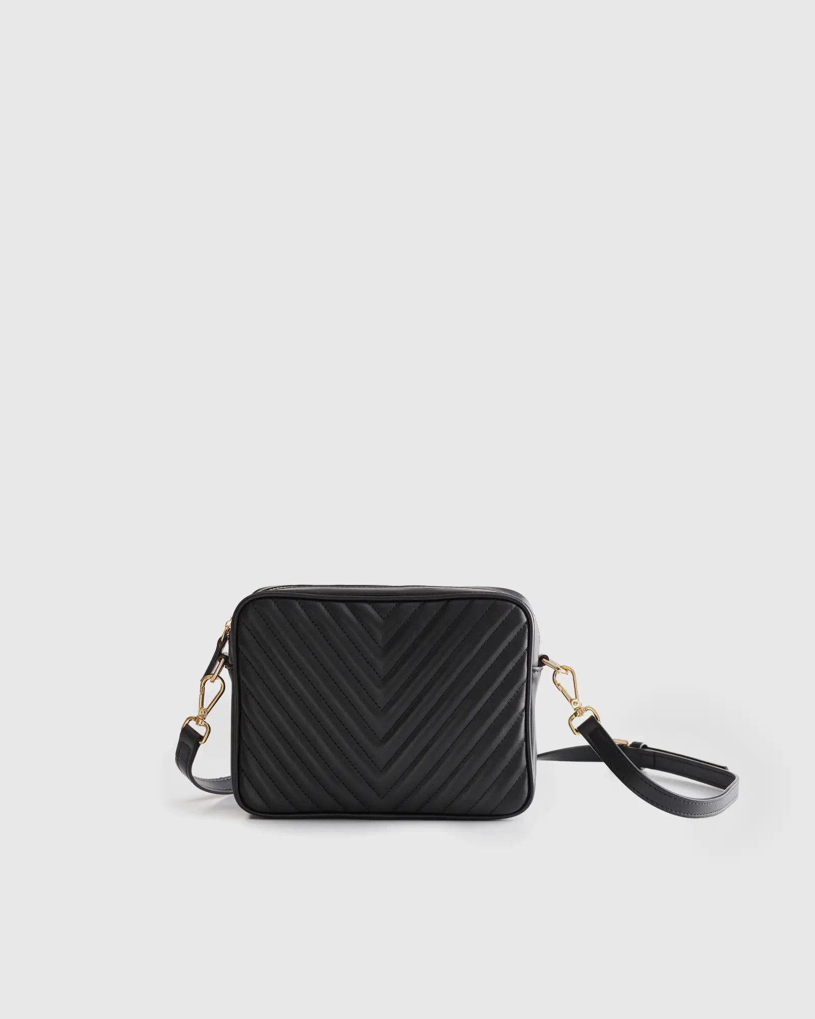 Italian Leather Quilted Crossbody Bag | Quince