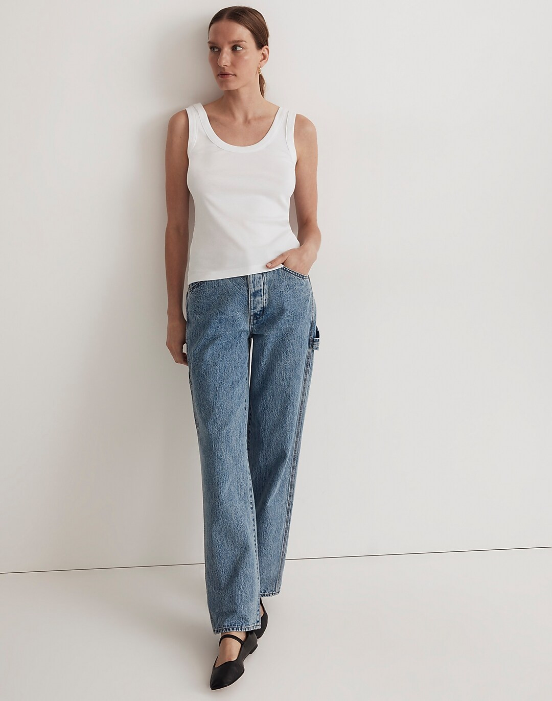 Brightside Rib Scoopneck Tank | Madewell