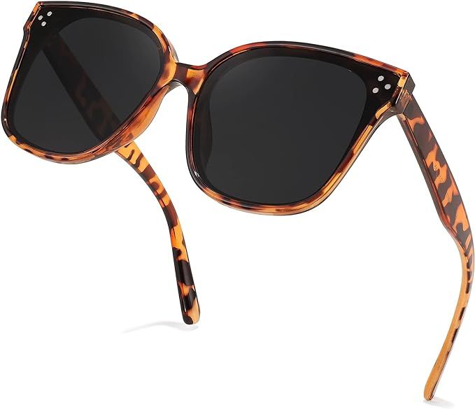 FEISEDY Retro Square Polarized Sunglasses Women Men Oversized Vintage Shades B2600 | Amazon (US)