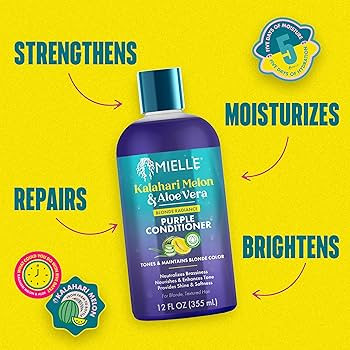 Mielle Kalahari Melon & Aloe Vera Purple Conditioner, Blonde Radiance Toning Conditioner for Bras... | Amazon (US)