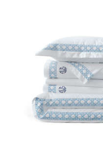 400 Thread Count Premium Supima Cotton No Iron Sateen Embroidered Duvet Bed Cover | Lands' End (US)