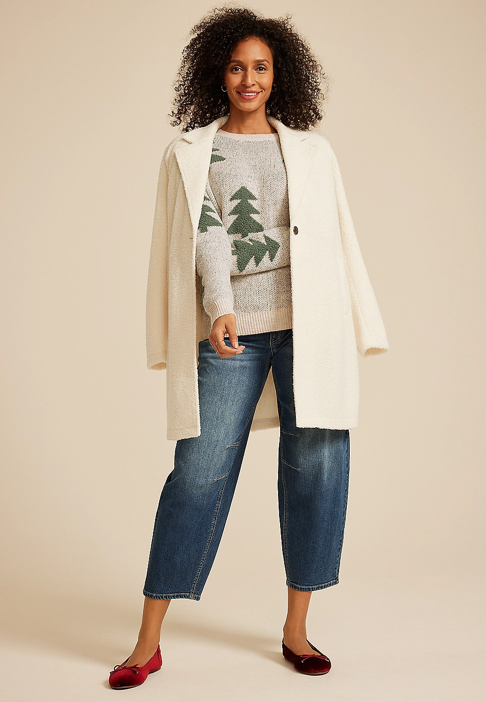 Evergreen Teddy Knit Sweater | Maurices