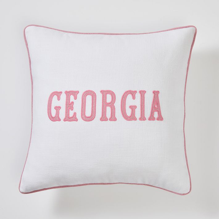Bespoke Embroidered Pillow Cover | Mark and Graham