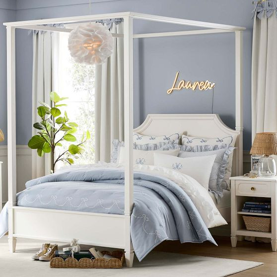 Georgia Bow Euro Pillow Cover | Pottery Barn Teen