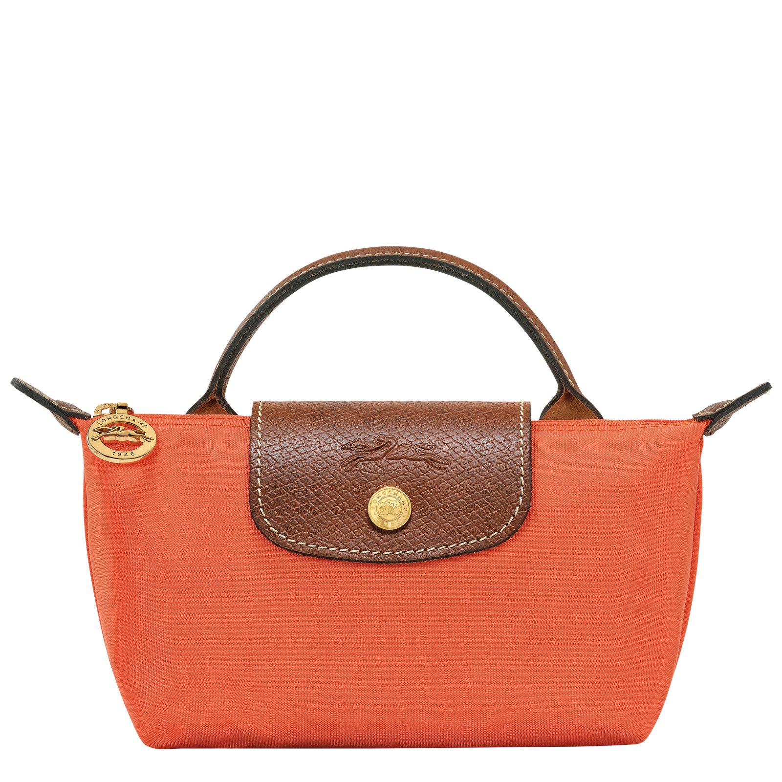 Le Pliage Original Pouch with handle Orange - Recycled canvas (34175089P85) | Longchamp GB | Longchamp