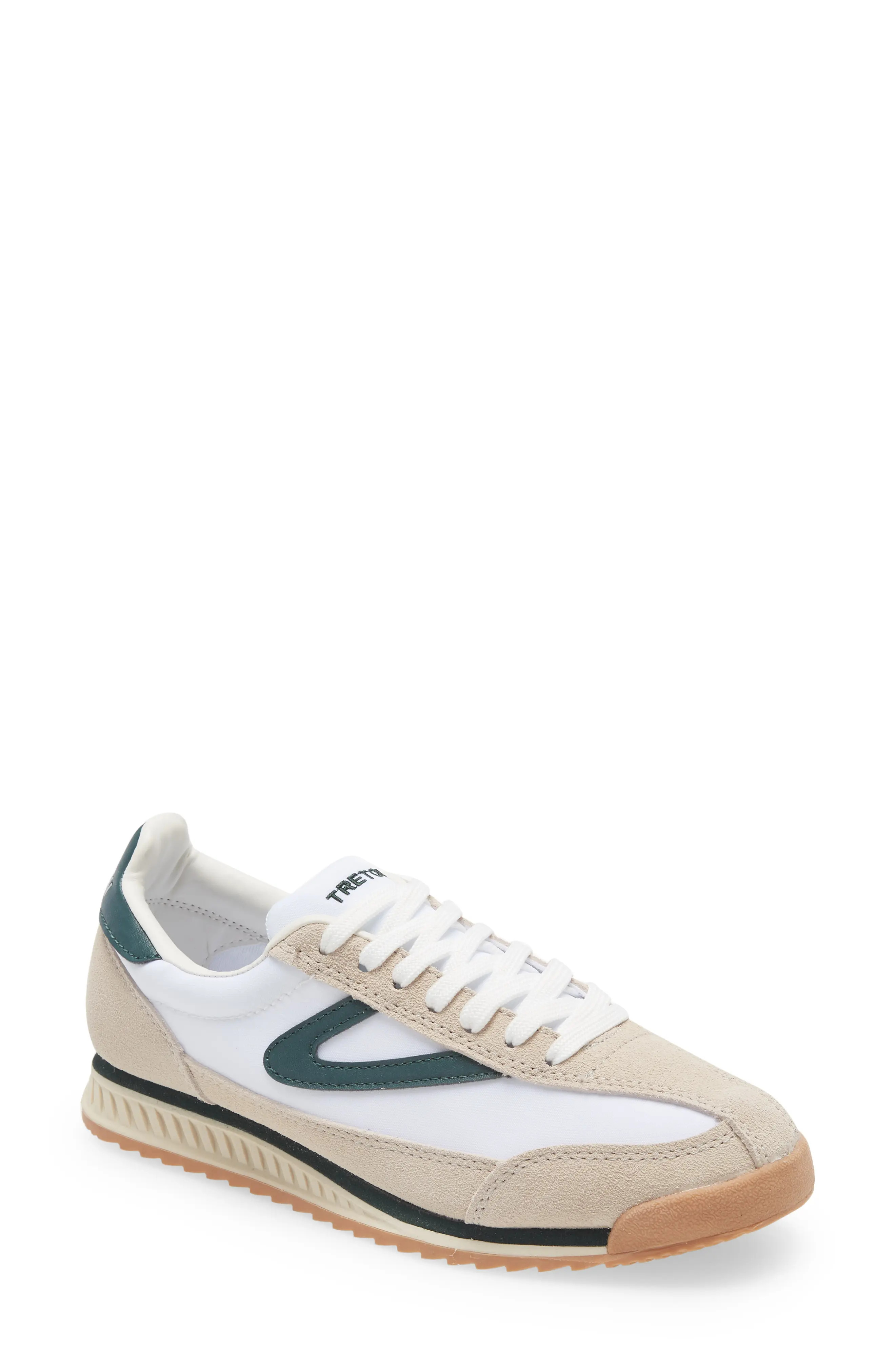 Tretorn Rawlins Retro Sneaker in White/Green at Nordstrom, Size 7.5 | Nordstrom