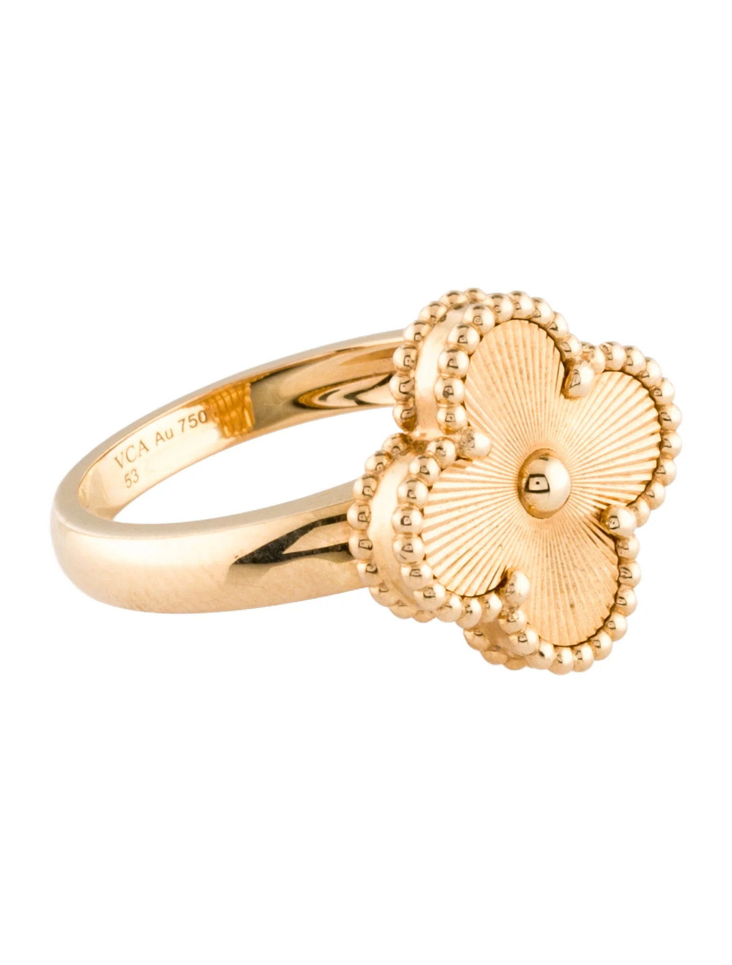 Vintage Alhambra Guilloche Ring | The RealReal