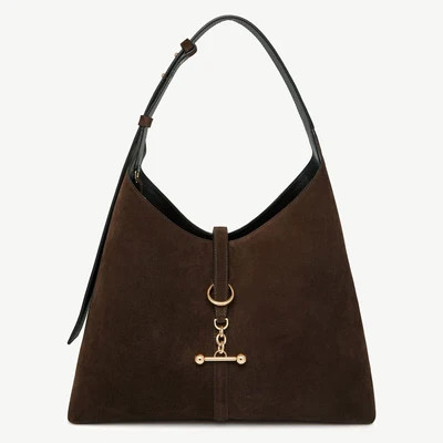 Kite Hobo Maxi - Chocolate Suede | Strathberry