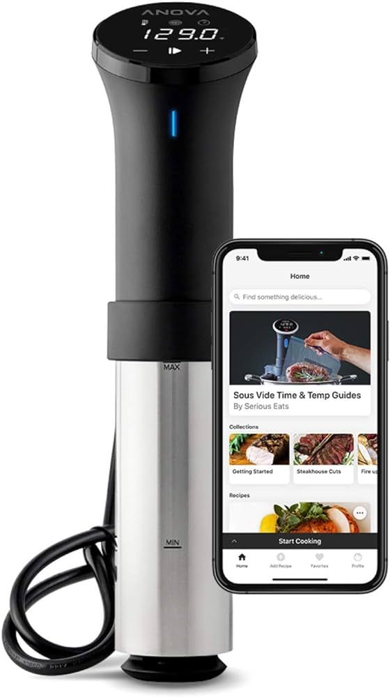 Anova Culinary Sous Vide Precision Cooker 2.0 (WiFi), 1000 Watts | Amazon (US)