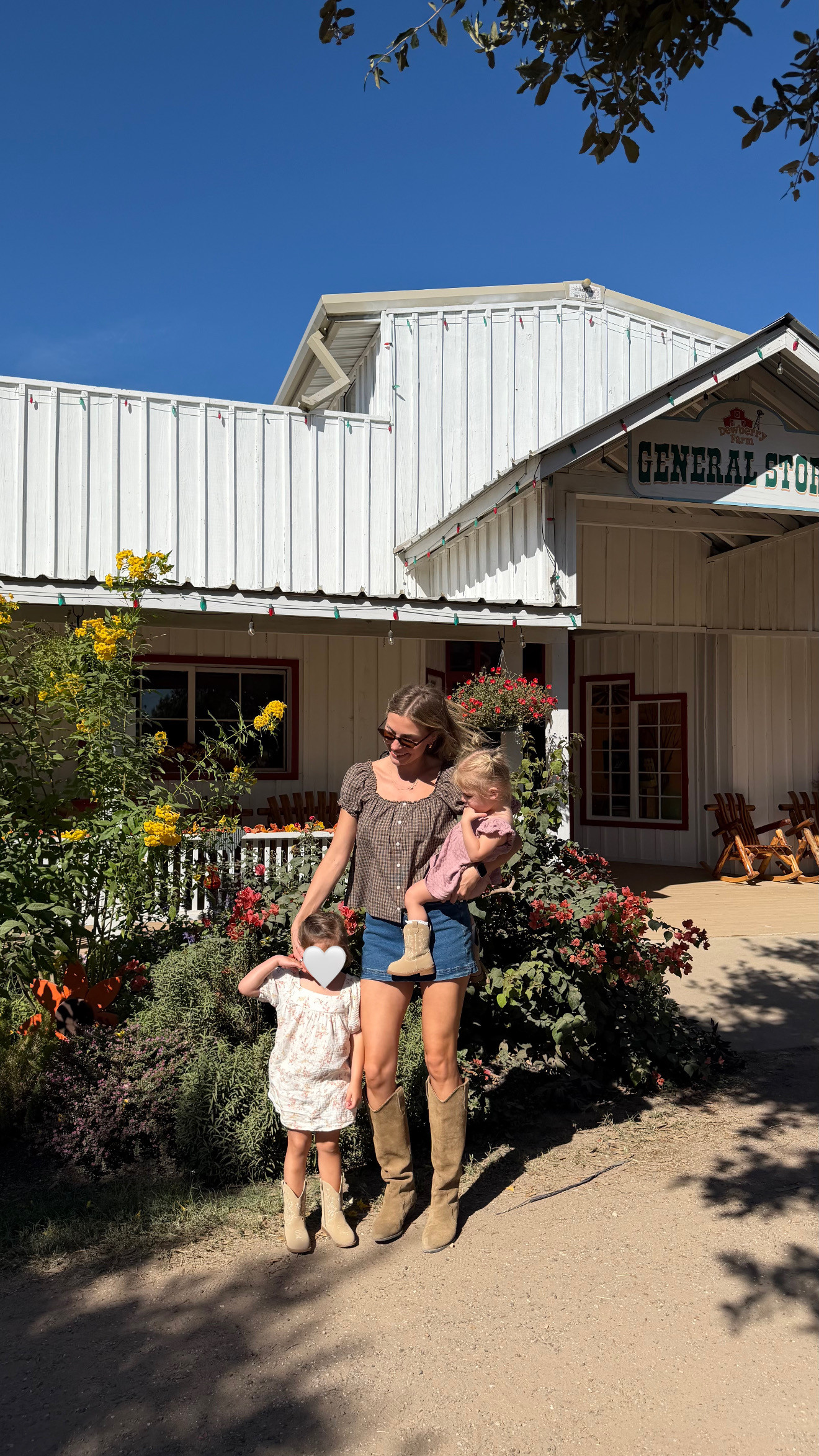 Pumpkin patch outfit | S in my top, S in denim skort, cowgirl boots tts.
 

 #LTKootd #LTKmomlife #LTKKids