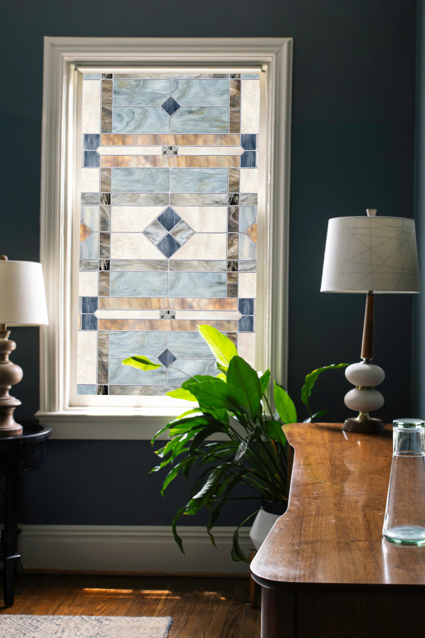 Rochester | Window Film with Colorful Stained Glass Pattern | Made in USA | Artscape