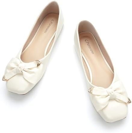 C.Paravano Ballet Flats | Flat Shoes Women | Square Toe Flats | Dress Shoes for Women | Amazon (US)