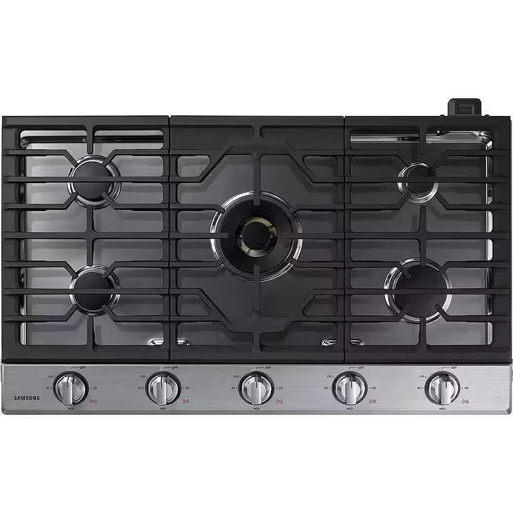 Samsung 36" Built-In Gas Cooktop with WiFi and Dual Power Brass Burner Stainless steel NA36N7755T... | Best Buy U.S.