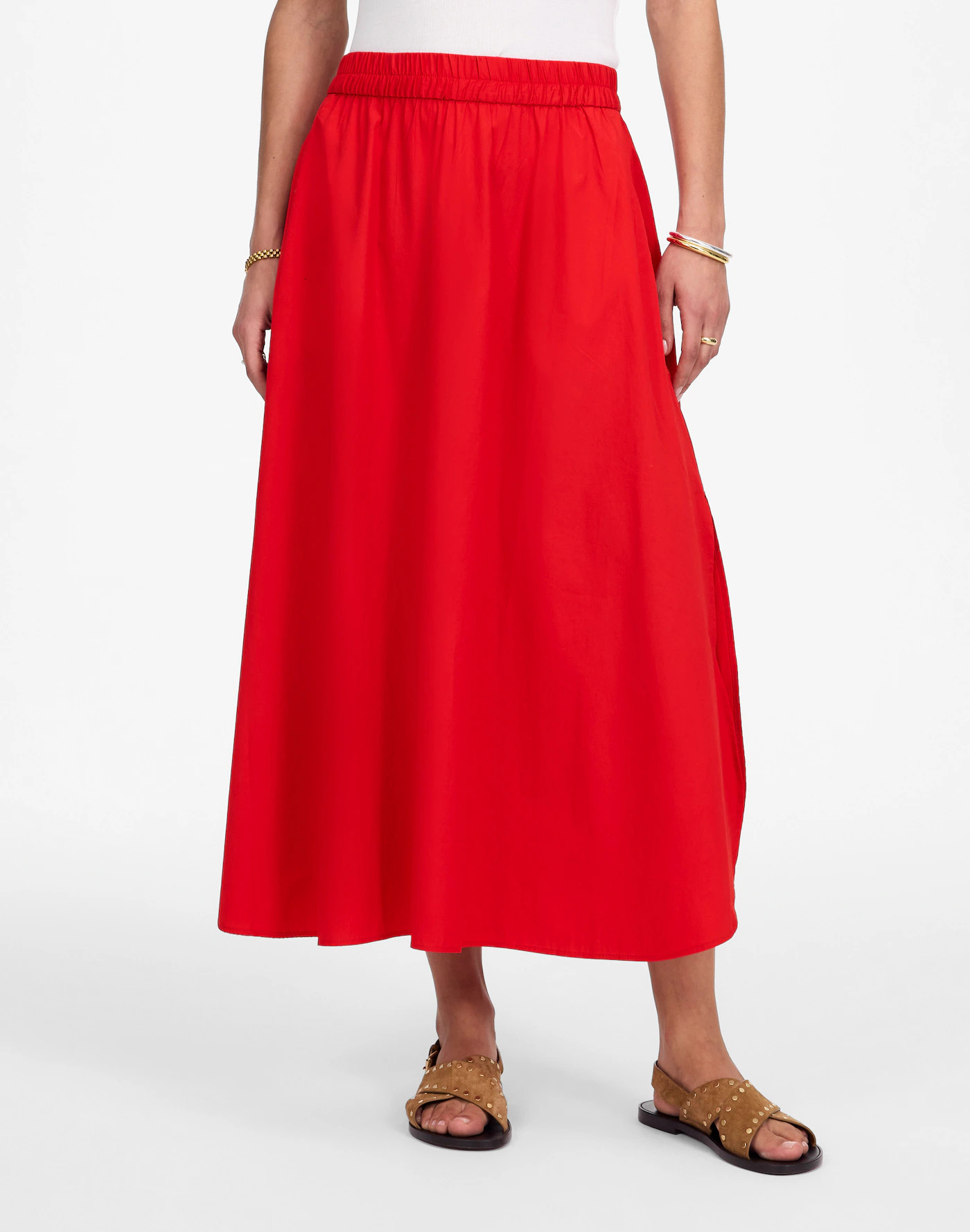 Poplin Midi Skirt | Madewell