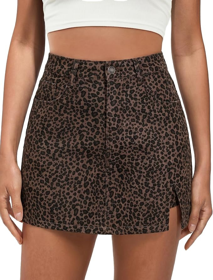 luvamia Skorts for Woman Leopard Cheetah Print Mini Skirt with Shorts High Waisted Trendy Cute St... | Amazon (US)