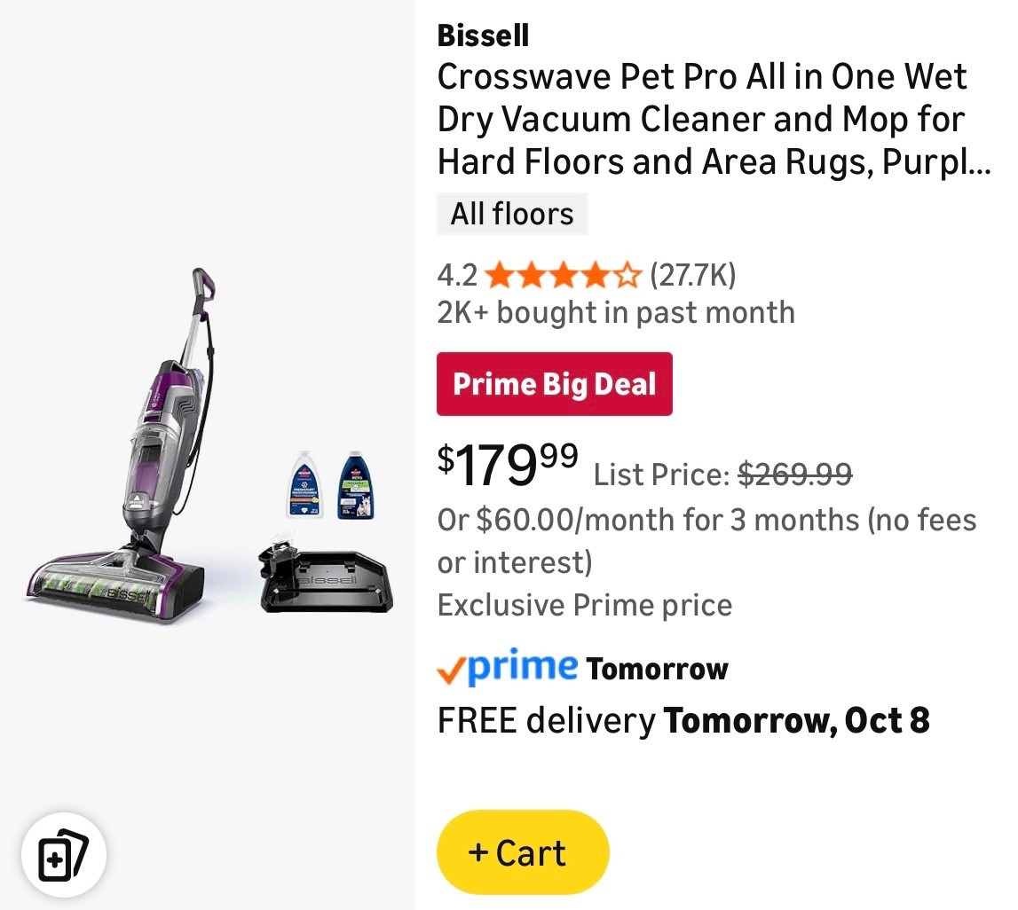 Amazon prime day deal!!

If you have hardwood floors this is what you need to mop!! 

This version has a cord. 

#LTKSaleAlert
