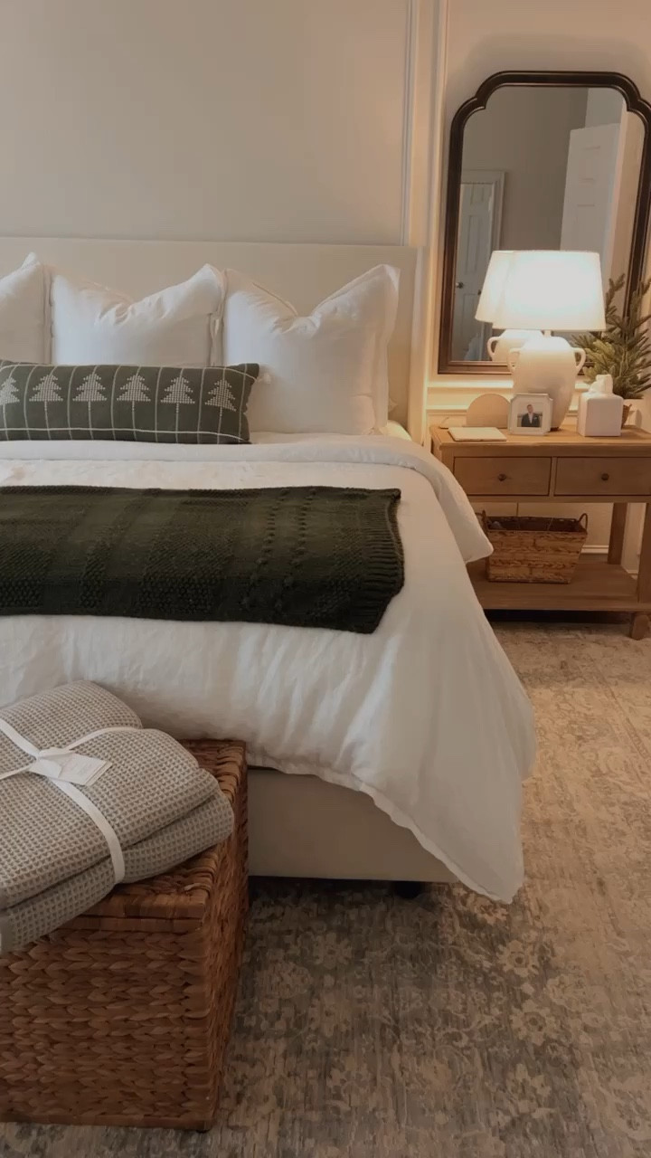 Love the coziness of our bedroom on this rainy day🌲🪵🌧️

Our bedding is Boll & Branch! They were so kind and gave y’all 25% off code: “HANNAHT25”

Bedding // master bedroom decor // winter home decor // wayfair bed // target chair // swivel chair // target home decor // studio McGee 

#LTKHoliday 

#LTKVideo #LTKhome