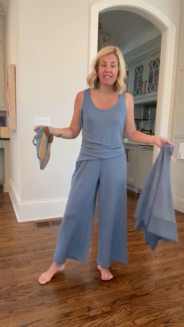 Now this is the perfect travel outfit! Comfy, cozy, dress it up, dress it down, and it doesn’t wrinkle. Need I say more?!? 
Jumpsuit - small petite
Cardigan - xs 
Flats - 7 (1 size down)

#LTKOver40 #LTKdayinmylife #LTKTravel