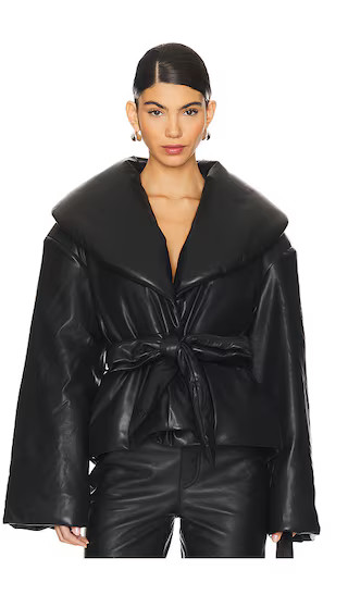 Belted Puffer Jacket in Black | Revolve Clothing (Global)