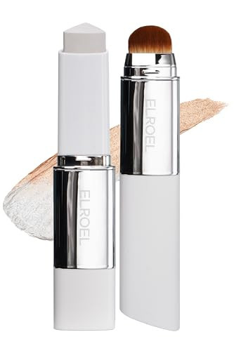 ELROEL BLANC Cover Cream Stick V - Korean Color-Changing Foundation with Detachable Brush - Full to Medium Coverage Base Makeup (201 Light, 0.45 oz) | Amazon (US)