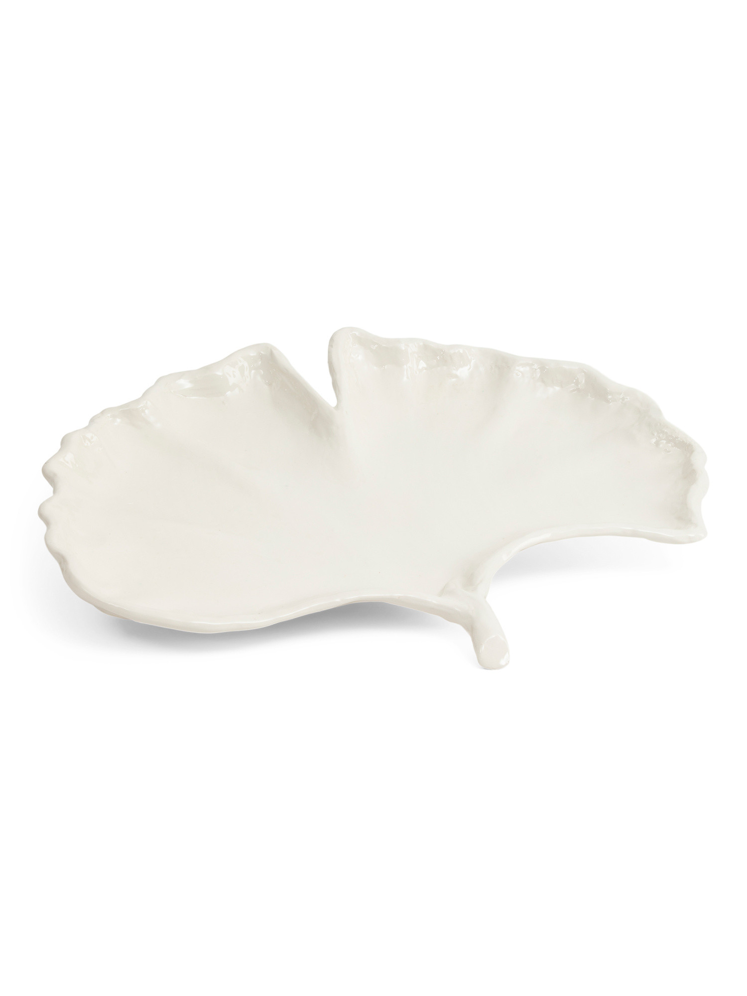 Handmade In Italy 20x16 Gingko Biloba Shaped Ceramic Tray | TJ Maxx