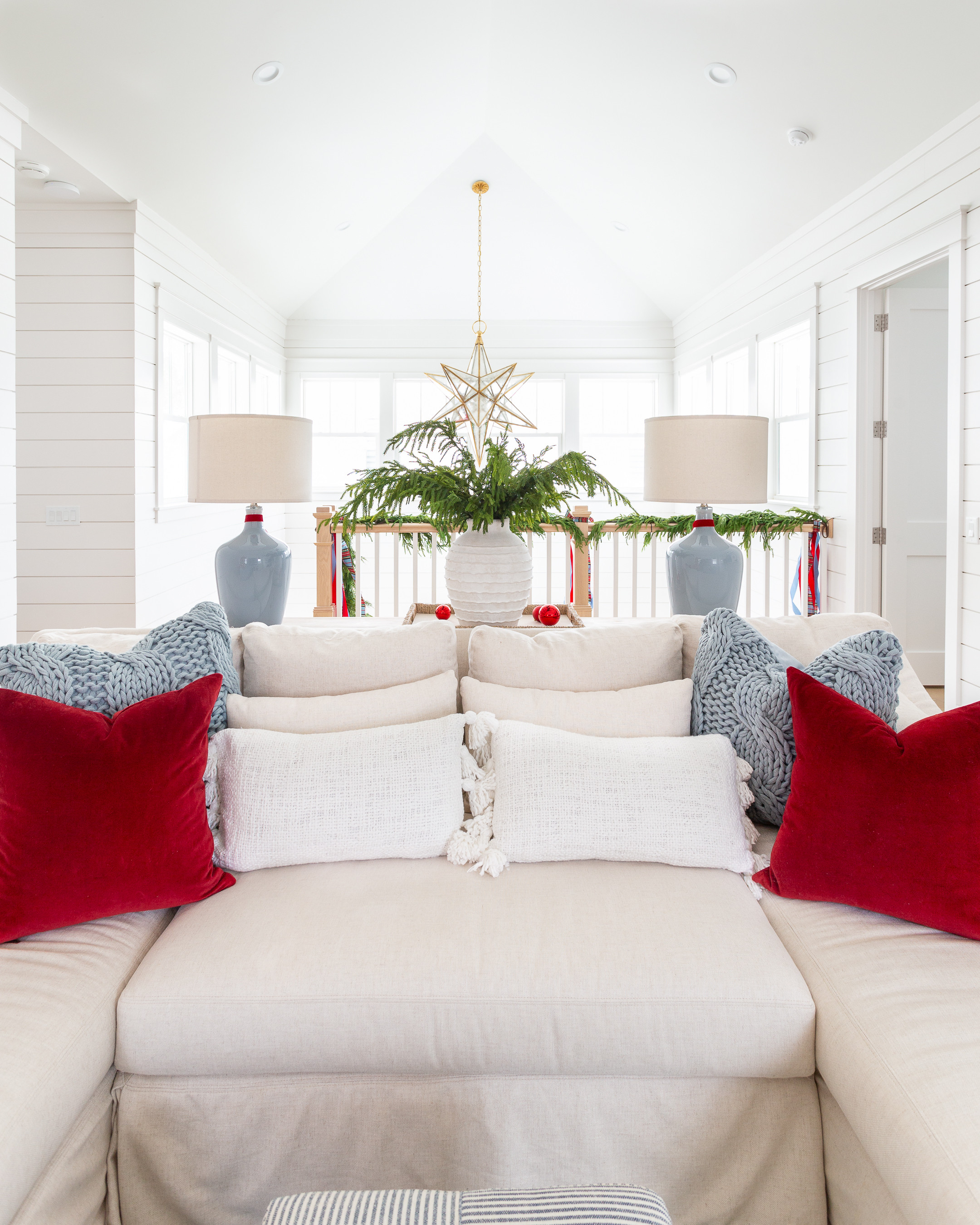 Christmas loft coastal decor // modern holiday coastal decor  

 #LTKHoliday #LTKHome