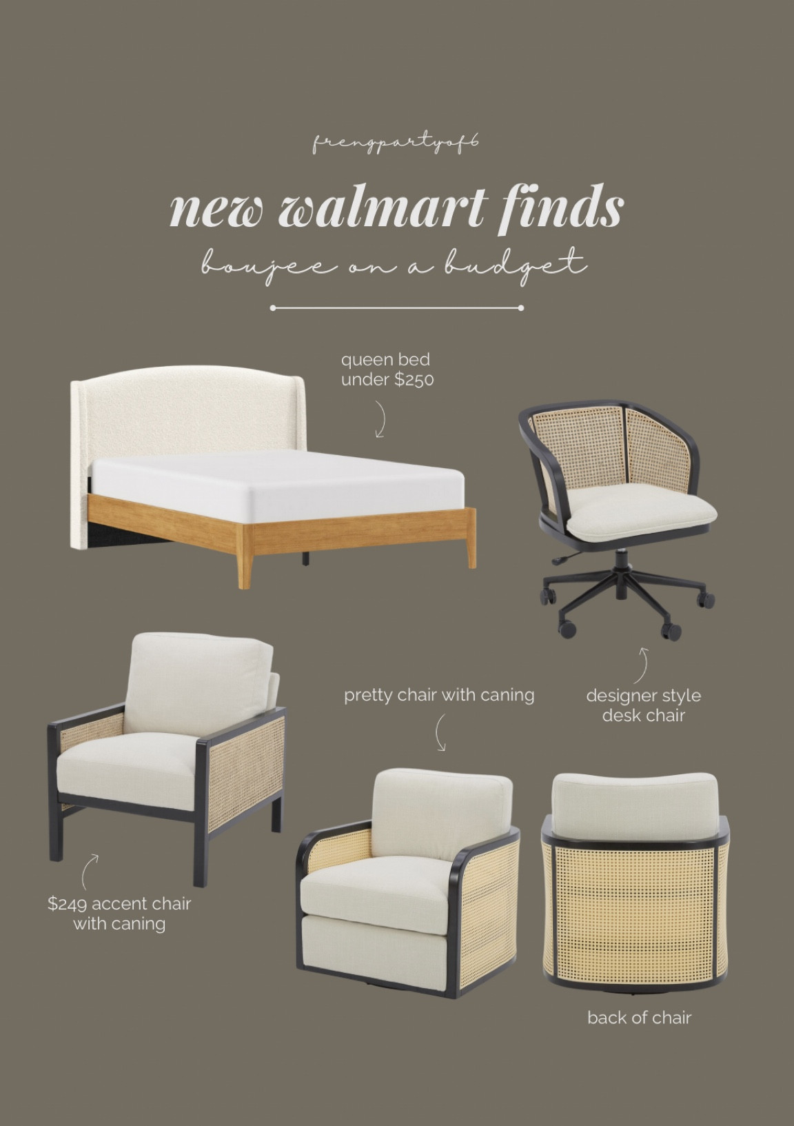 New furniture finds on Walmart! Including a new bed frame, desk/office chair, and accent chairs.

#LTKStyleTip #LTKHome