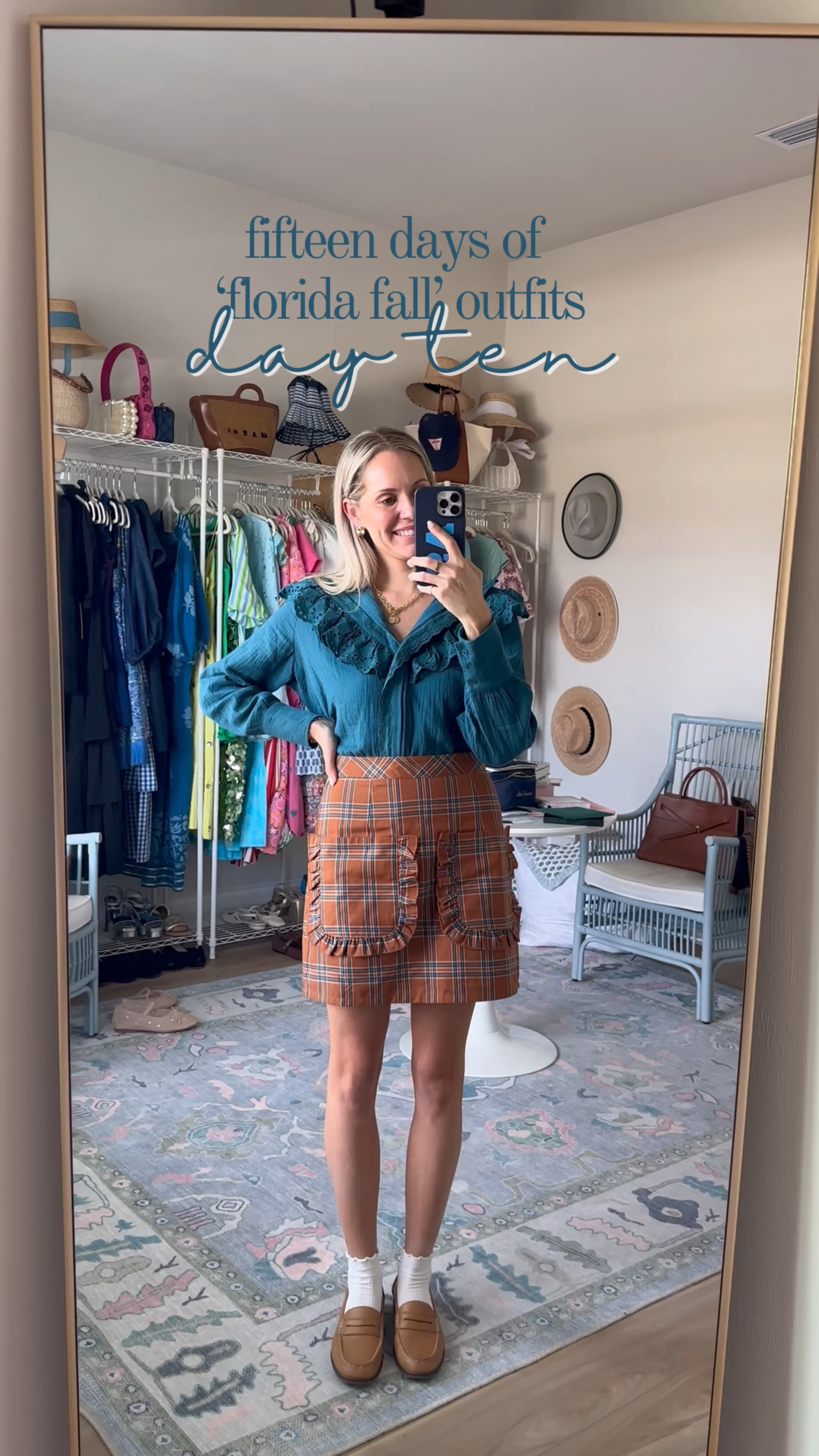 Fifteen days of ‘Florida Fall’ outfits - day ten. A gauze-y button down with the prettiest eyelet details pairs perfectly with my @shopmodafleur plaid mini skirt!! Make sure you are following me, then comment FALL & I will send you the links to this look. 


#LTKSeasonal #LTKStyleTip #LTKVideo