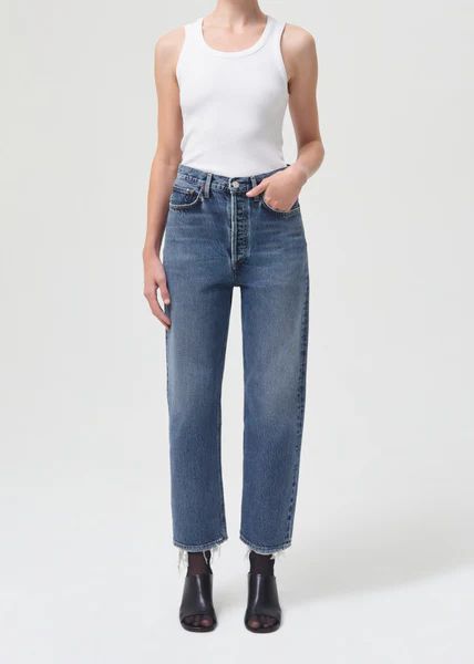 90's Crop Mid Rise Straight in Oblique | AGOLDE