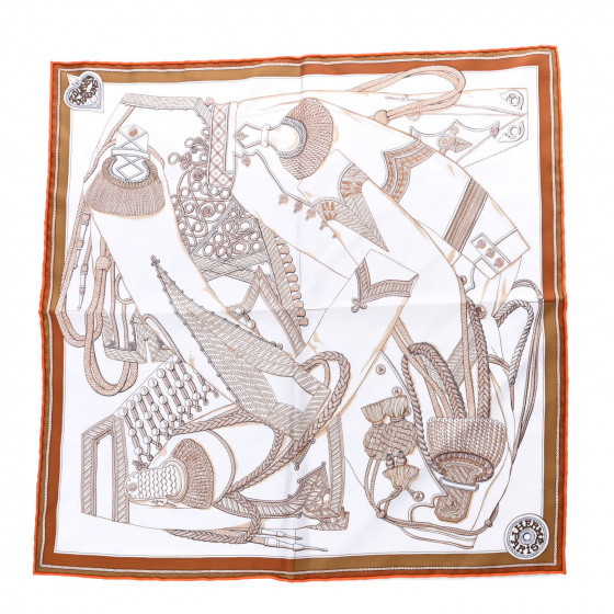 HERMES Silk Zouaves Et Dragons Pocket Square | Fashionphile
