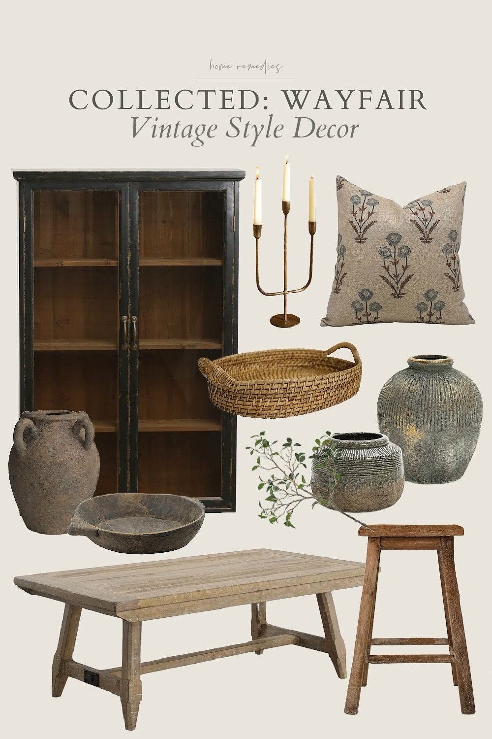Add charm and character to your home with some of my favorite vintage style finds from Wayfair! kitchen, dining room, breakfast nook, cottage, antique, modern vintage, modern organic, traditional, living room, family room, den, home office, guest room

#LTKHome #LTKWatchNow #LTKStyleTip