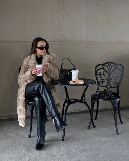 Always caffeinated ☕️ 

Early spring outfit, cold spring outfit, winter outfit, faux fur coat, Abercrombie, Abercrombie pants, Abercrombie leather pants, Abercrombie 90s relaxed fit, neutral outfit, outfit ideas, rainy day outfit, coffee shop outfit, ootd, black leather booties, square toe booties  

#LTKstyletip #LTKFind #LTKSeasonal