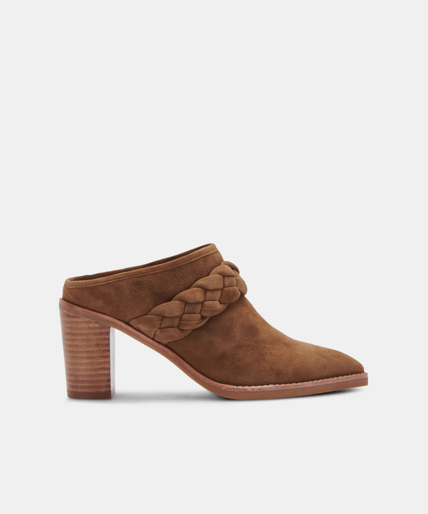 SERLA MULES DK BROWN SUEDE | DolceVita.com