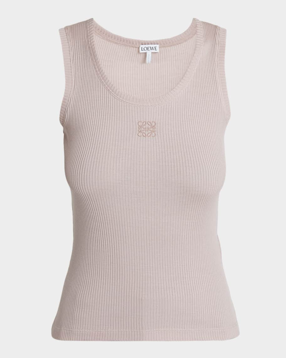 Loewe Anagram Logo Ribbed Tank Top | Neiman Marcus