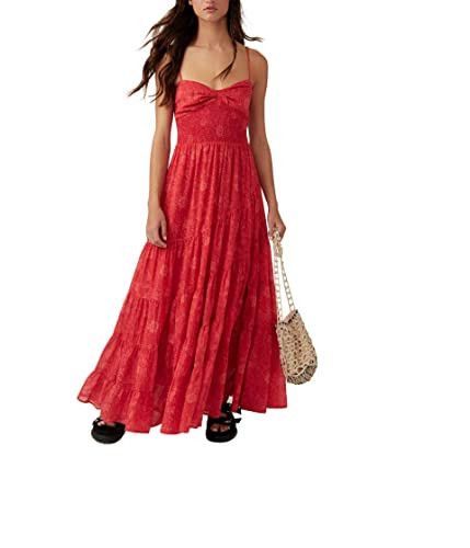 Free People Sundrenched Printed Maxi Hot Pink Combo XS (Women's 0-2) | Amazon (US)