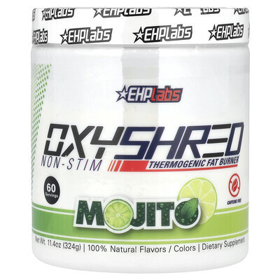 EHPlabs, OxyShred Non-Stim, Thermogenic Fat Burner, Mojito, 11.4 oz (324 g) | iHerb