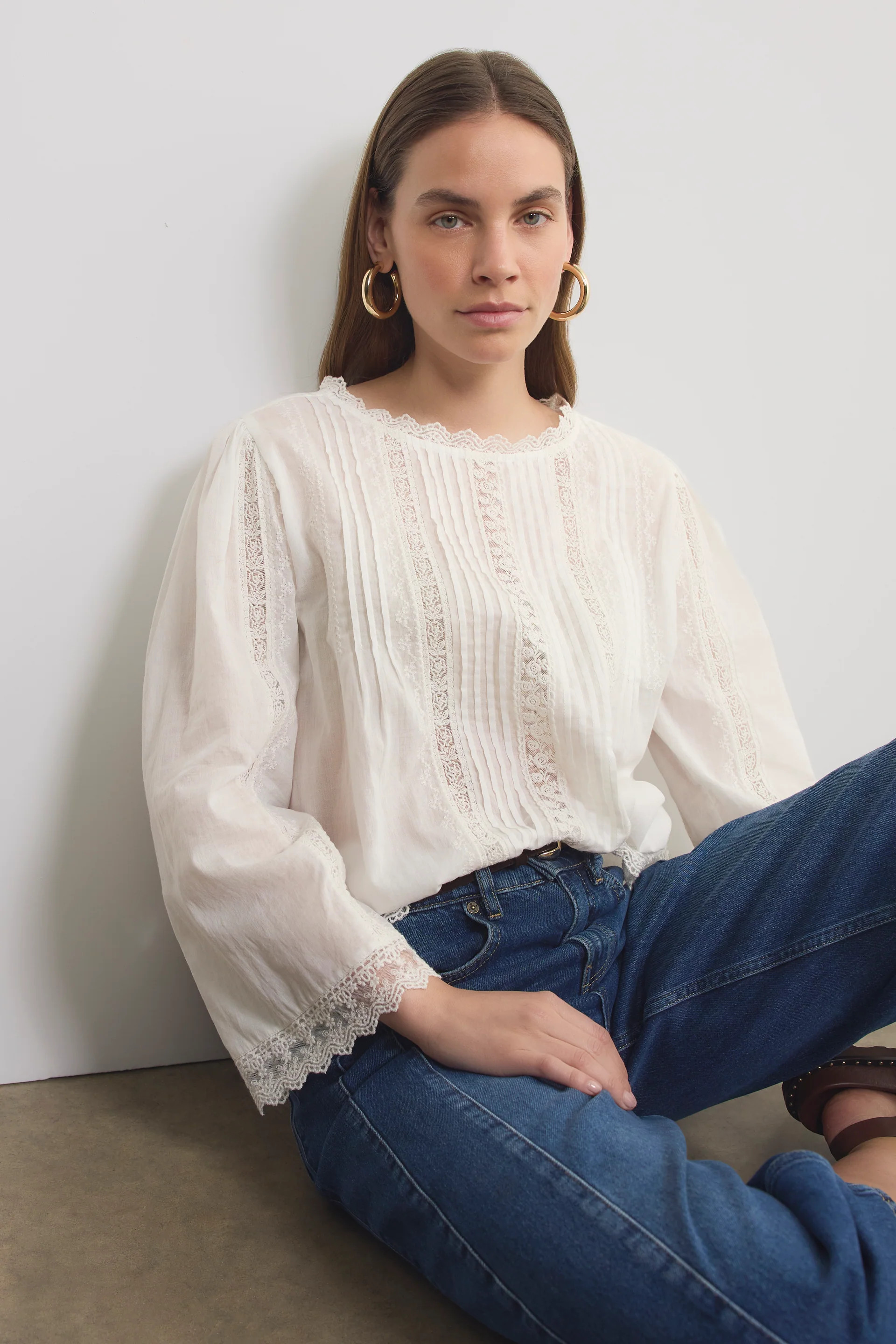 Renee Blouse - White Embroidered | WYSE London