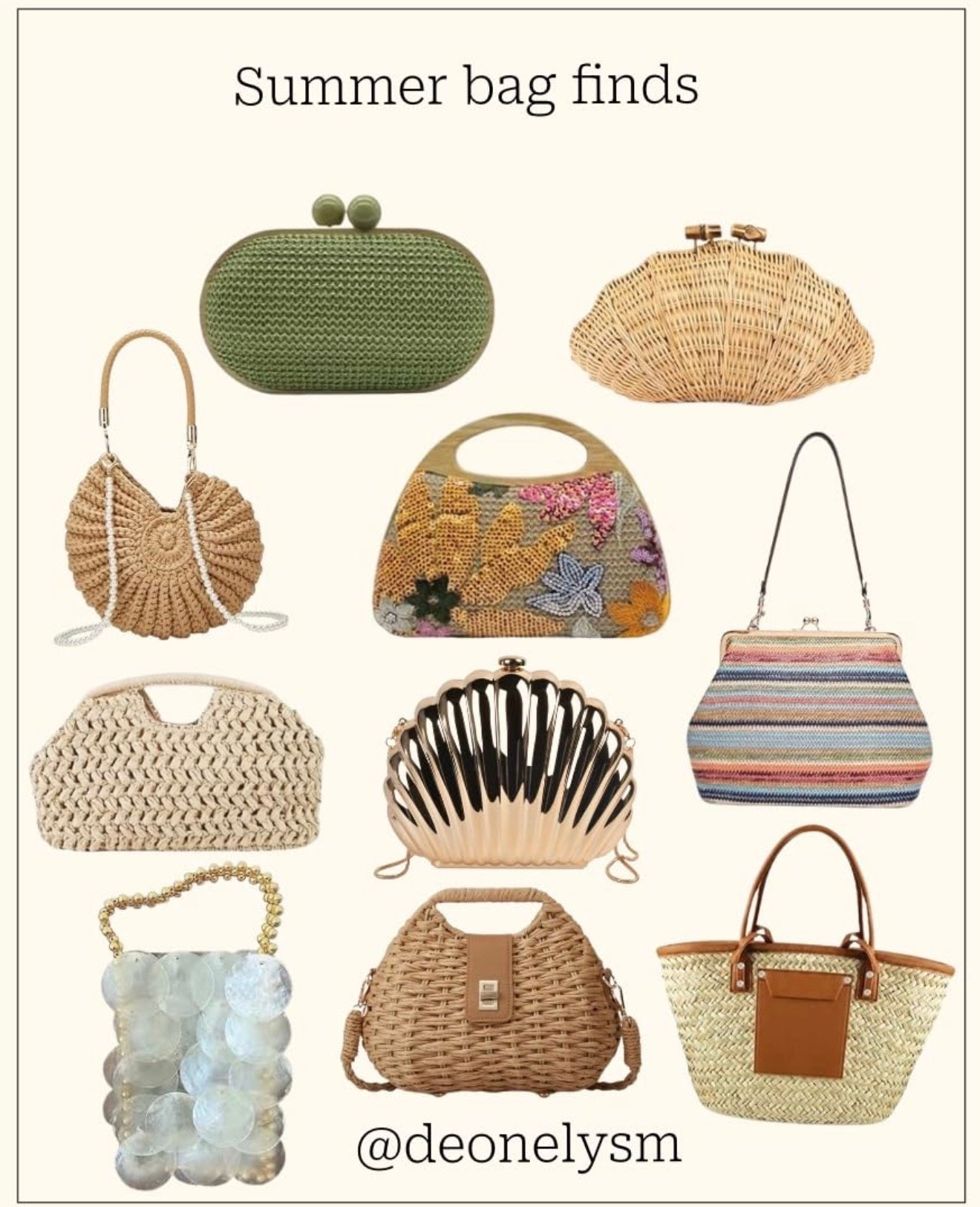 Bolsos de verano que estoy amando 🤍✨
Neutrales, elegantes y perfectos para vacaciones ☀️

#LTKFinds #LTKStyle #LTKFashion #LTKItBag #LTKunder50 #LTKsummer #AmazonFinds #NeutralStyle

#LTKSeasonal #LTKTravel
