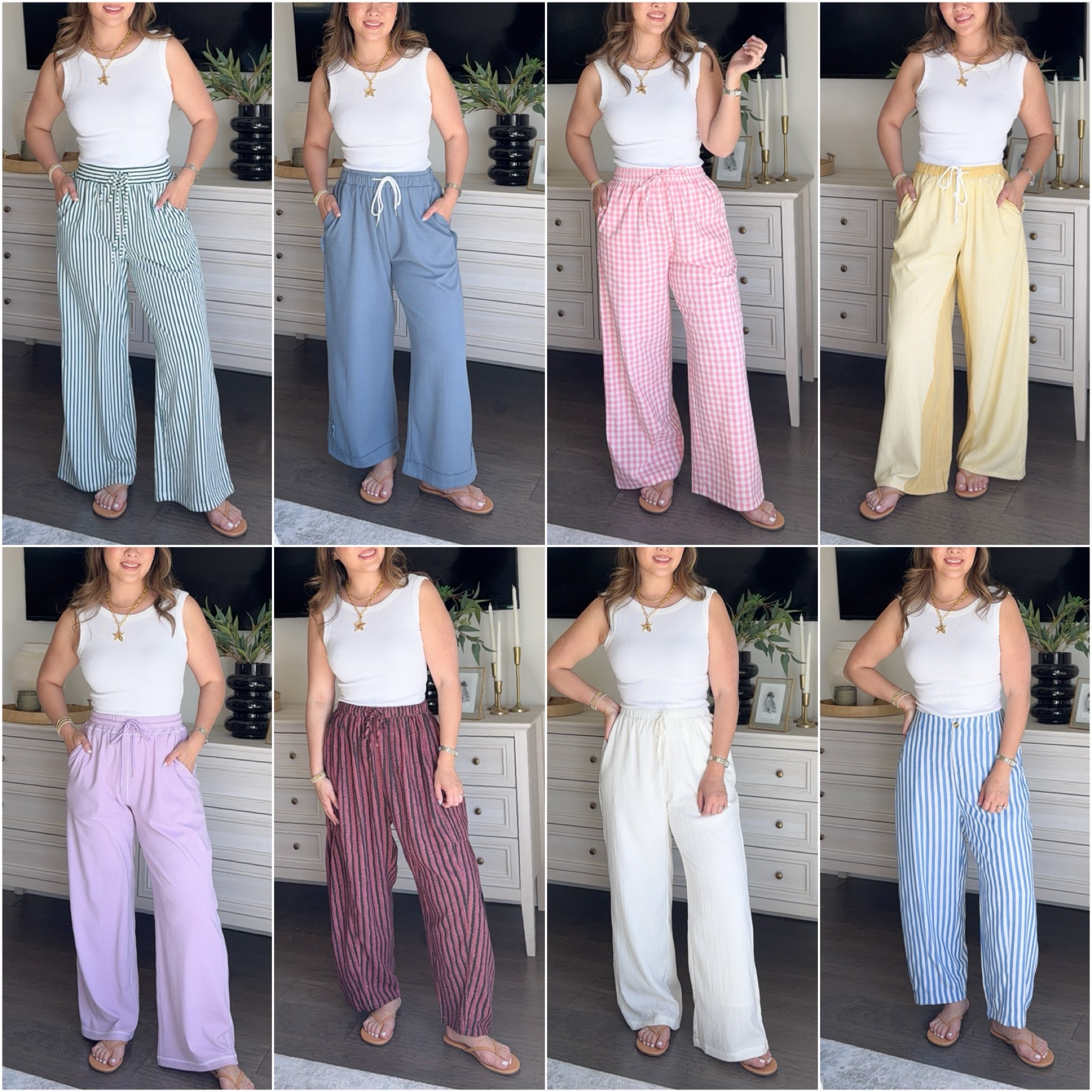 Amazon wide leg pants // striped pants // beach vacation pants // comfy loungewear // barrel pants 

Wearing a medium in all 

#LTKPetite #LTKootd