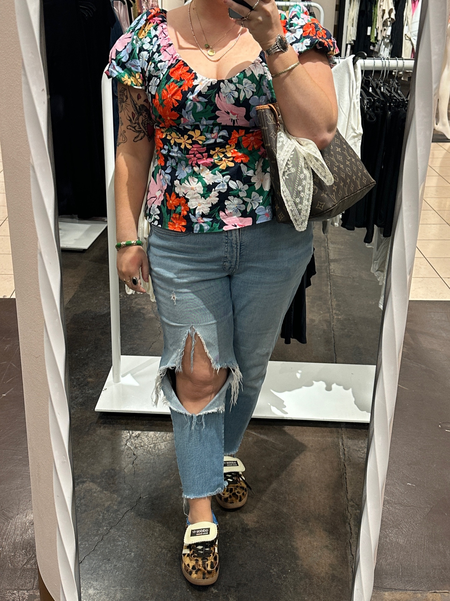 Spring • summer • floral • midsize • casual • Louis Vuitton • adidas • wales Bonner • 

#LTKmidsize #LTKplussize #LTKSeasonal