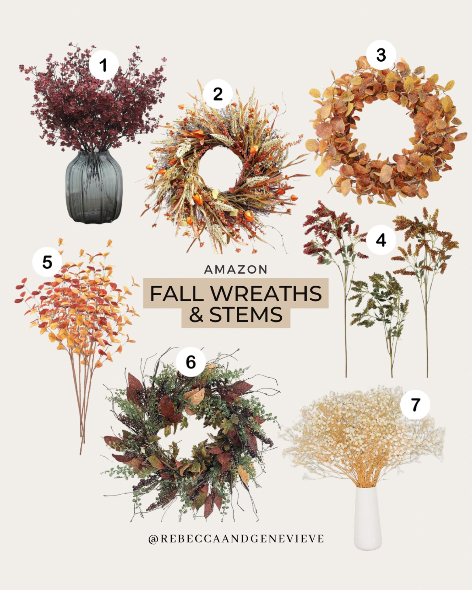 Amazon wreaths and stems for fall 🍂

#LTKFindsUnder50 #LTKHome #LTKSeasonal