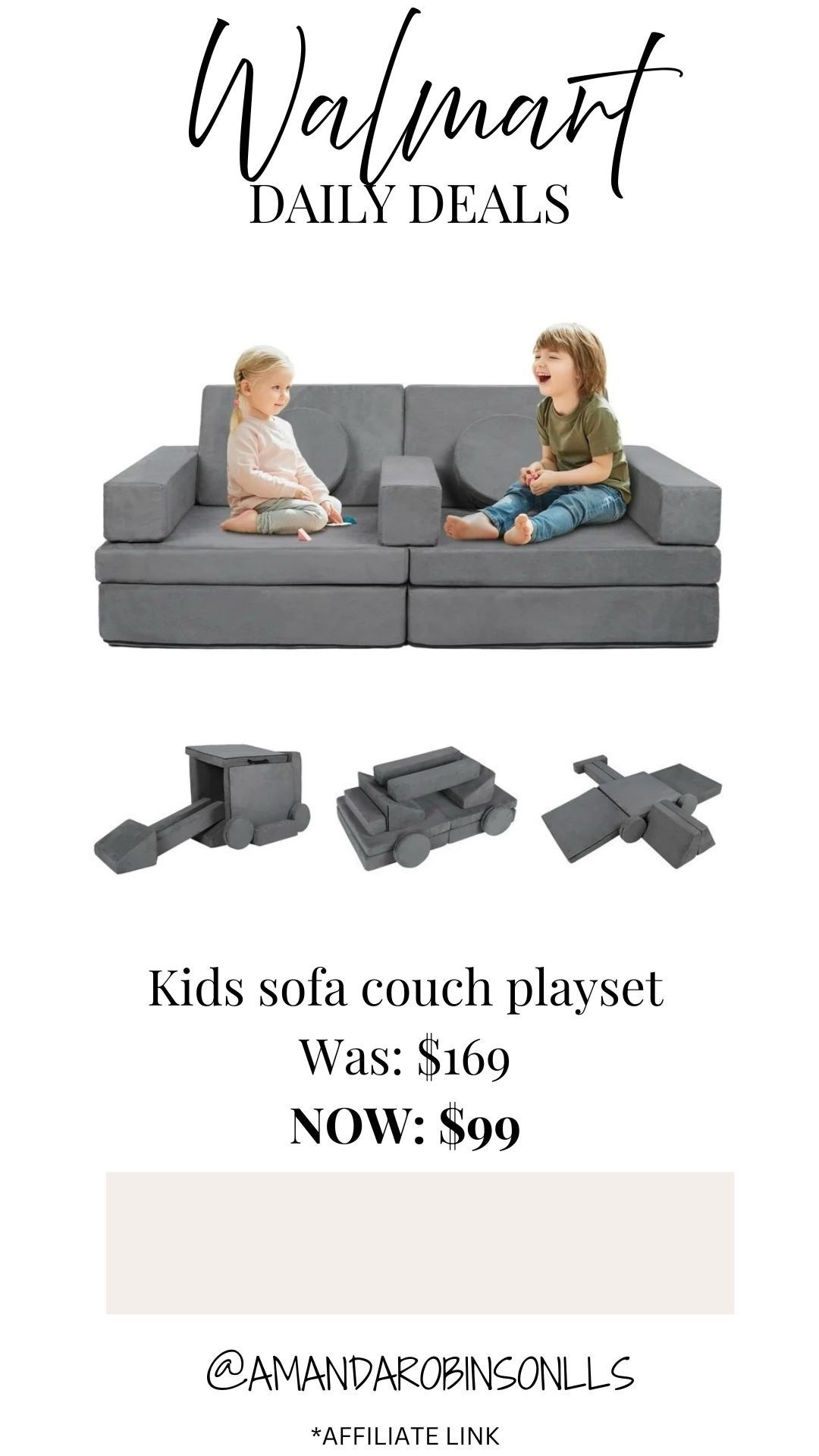 Walmart Daily Deals
Kids play couch 

#LTKHome #LTKSaleAlert #LTKKids