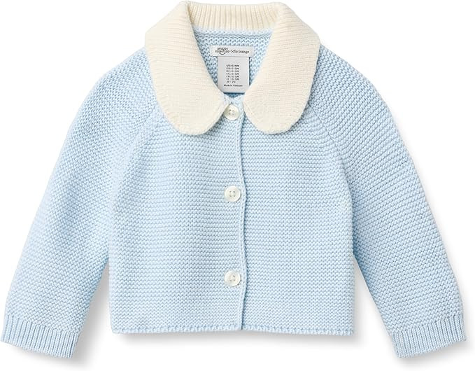 Amazon Essentials x Sofia Grainge Unisex Toddlers and Babies' Peter Pan Collar Sweater Jacket | Amazon (US)