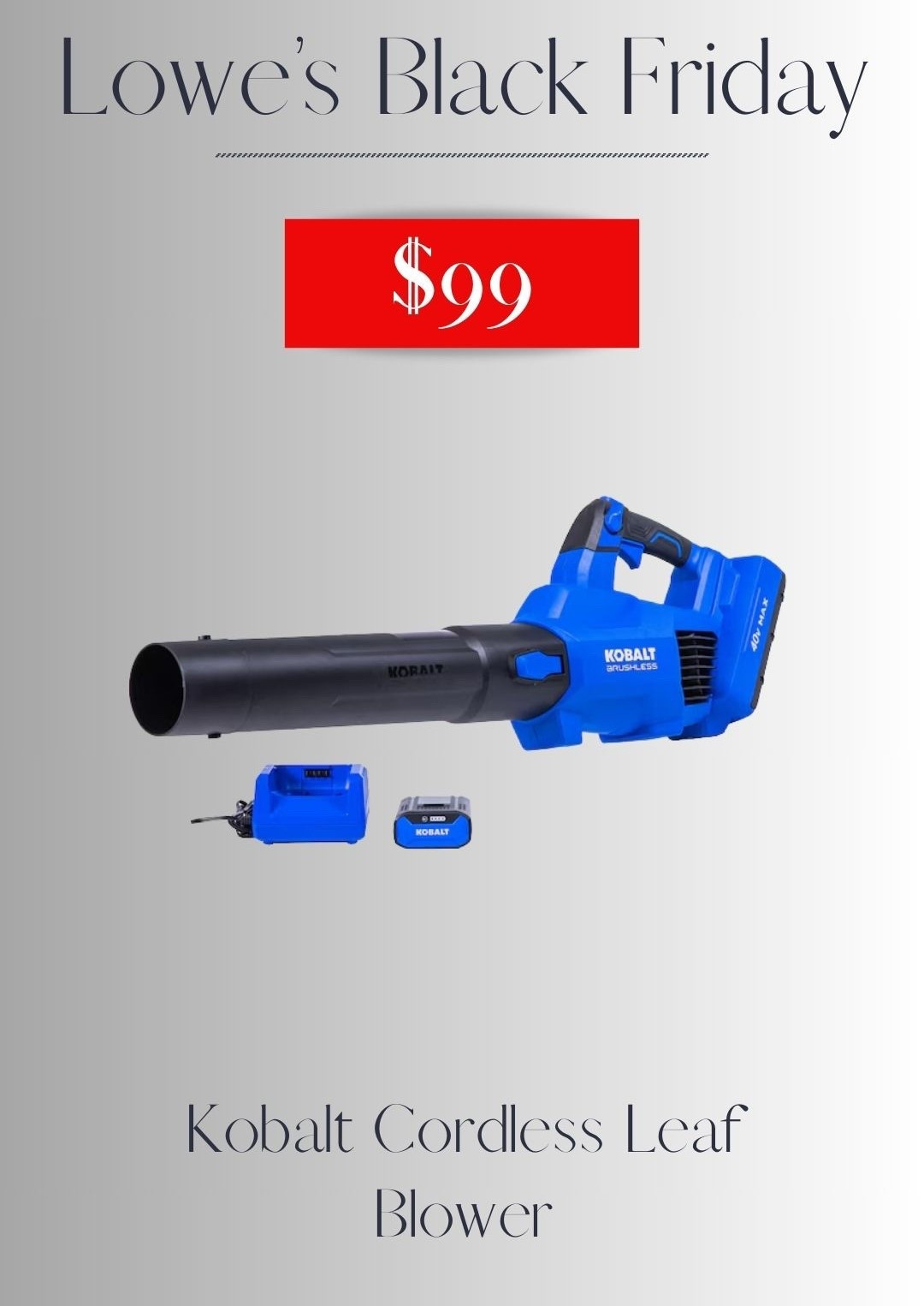 Great deal for year round cleanup! I use our Kobalt leaf blower weekly to clean out our garage 🙌🏻

#LTKGiftGuide #LTKCyberWeek #LTKFindsUnder100