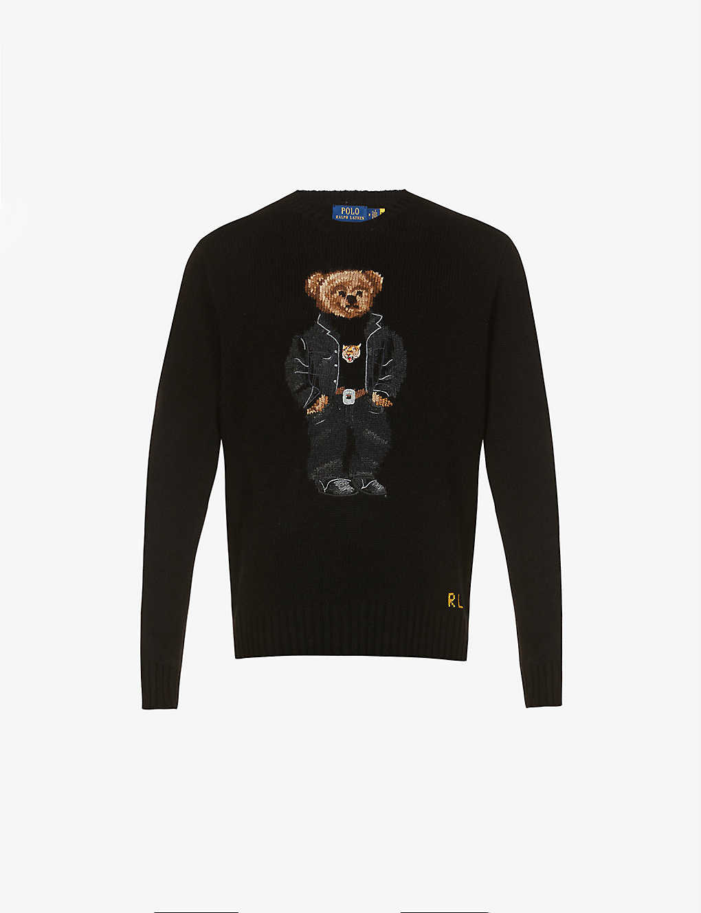 Lunar New Year Polo Bear-embroidered wool jumper | Selfridges