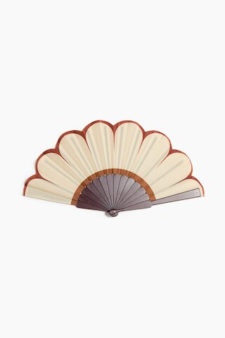 H & M - Folding Fan - Cream/Dark Brown | H&M (US + CA)