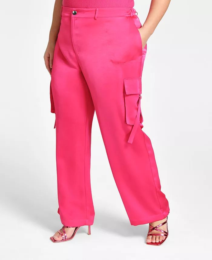Trendy Plus Size Straight-Leg Cargo Pants | Macy's