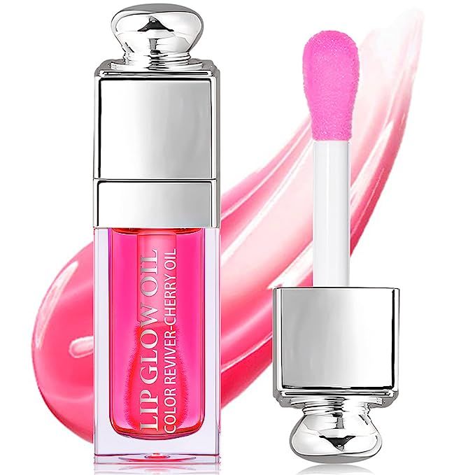 Hydrating Lip Glow Oil Plumping Lip Gloss Glitter Plumping Lip oil Tinted Lip Balm Lip Care Trans... | Amazon (US)
