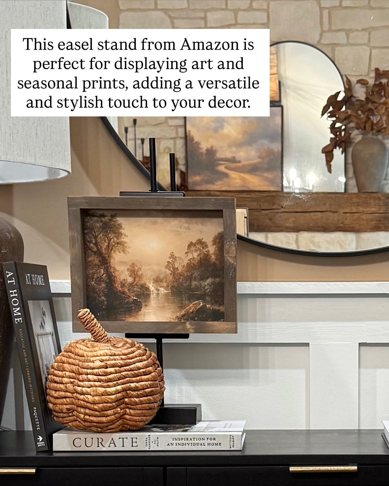 Amazon Easel Stand for Art & Decor

Follow @farmtotablecreations on Instagram for more home styling ideas and finds!

This Amazon easel stand is one of my favorite versatile pieces for displaying art, seasonal prints, or even small signs. It’s affordable, sturdy, and works beautifully on consoles, shelves, and entryway tables. Such a simple way to elevate your decor while keeping things fresh and stylish!

#easelstand #homedecor #amazonhome #entrywaydecor #consoledecor #artdisplay #neutralhome #seasonaldecor #amazonfinds